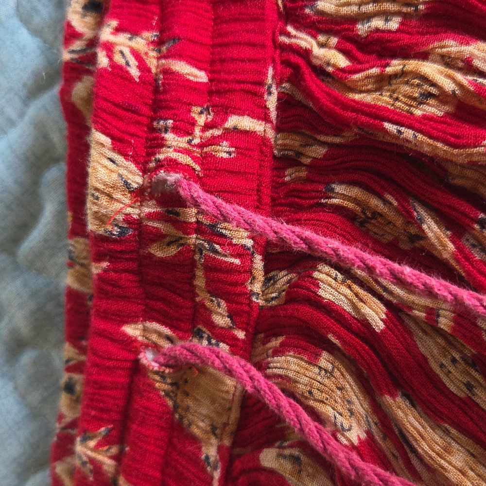 Red Boho Maxi Skirt - Picture 4 of 6